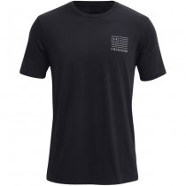 Under Armour Mens Freedom Left Chest T-Shirt - Black / Titan Grey - M