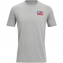 Under Armour Mens Freedom Left Chest T-Shirt - Steel Heather / White - L