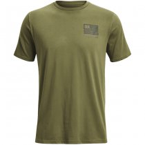 Under Armour Mens Freedom Left Chest T-Shirt - Marine OD Green / Baroque Green - M