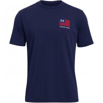 Under Armour Mens Freedom Left Chest T-Shirt - Navy Blue / Steel - S