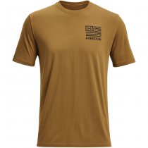 Under Armour Mens Freedom Left Chest T-Shirt - Coyote / Black - XL