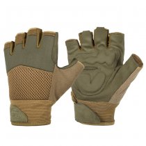 Helikon-Tex Half Finger Mk2 Gloves - Olive Green / Coyote A - XL