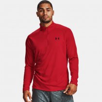 Under Armour Tech 1/2 Zip Long Sleeve - Red - 2XL