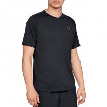 Under Armour Tech V-Neck Short Sleeve - Black - L - Regular