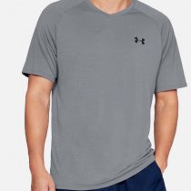 Under Armour Tech V-Neck Short Sleeve - Grey - L - Regular